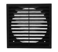 Didiseaon Black Square Plastic Vent Cover with Built-in Screen for 6 Inch Round Duct, Louvered Dryer Exhaust Vent Cap Optimized Airflow and Resists Deformation, for Outdoor Urban Settings