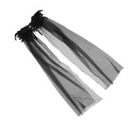 Didiseaon Black Tulle Witch Cape for Women Soft Wedding Bridal Shawl Vampire Cloak with Button Closure Comfortable Halloween Costume Accessory for Renaissance and Stage Events