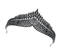 Didiseaon Black Vintage Bridal Crown Headband with Alloy and Rhinestone, Easy to Use and Fix the Head, for Wedding and Birthday Party Accessories
