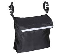 Didiseaon Black Wheelchair Polyester Pouch Quick Attachment and Multiple Internal Compartments Rear Bag with Large Storage Capacity Stylish and Modern and Chairs for Walkers