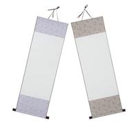 Didiseaon Blank Chinese Scrolls 35.4x11.4 Inch Mini Art Scrolls 2pcs for Writing and Painting, Delicate and Smooth Paper Material for Artistic and Home Decoration