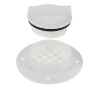 Didiseaon Boat Scupper Fitting Nylon Drain Valve with Easy Installation and Efficient Drainage for Cabin Water Outlet and Marine Environments, White Minimalist round Boat Drain Plug