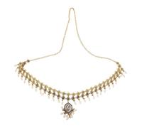 Didiseaon Boho Ethnic Rhinestone Waist Chain Belt with Tassels Long Retro Body Jewelry for Women Lightweight Comfortable Bohemian Belly Chain for Festivals and Dance Accessories