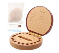 Didiseaon Boy Girl's Tooth Keepsake Box Wood Fetal Hair Collection Container Tooth Commemorative Holder Decor for Lost