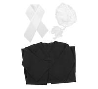 Didiseaon Boys and Girls Judge Costume Set Wig for Role Play Unisex Children's Judge Outfit for Halloween Party Includes Suitable for Boys and Girls