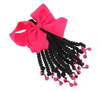 Didiseaon Braided Ponytail Hair Extension with Beaded Bow Stylish Hairpiece for Easy to Wear Versatile Accessory for Daily Life and Special Occasions
