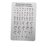 Didiseaon Braille Motherboard Blind Education Tools Numbers and Punctuation Blind People Gadget Accessible Learning Tools Bump Dots for Visually Impaired Stainless Steel Silver