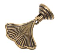 Didiseaon Brass Drawer Pull, Furniture Knob Drop Pendant Handle Ginkgo Leaf