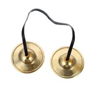 Didiseaon Brass Meditation Cymbal Bell Small Handcrafted Copper Percussion Instrument for Buddhist Spiritual Practice and Yoga Mindfulness Sessions