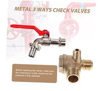 Didiseaon Brass Port Air Compressor Check Valve Pneumatic Accessory for Pressure Control Threaded Ends for Easy Installation Corrosion Resistant Valve for Piston Pumps and Air Tanks