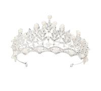 Didiseaon Bridal Crown Headband Diamond Pearl Tiara for Women Wedding Head Jewelry Fashion Headband Accessory