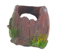 Didiseaon Broken Barrel Spider Hide Habitat Abs Reptile Cave Decor for Small Fish Terrarium Landscape Comfortable Secure Resting Space for Tiny Animals and Breeding