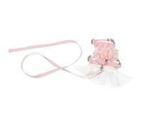 Didiseaon Bunny Clothes Vest Breathable Soft Mesh Harness Leash for Harness and Leash for Walking Pink