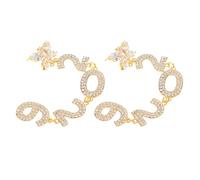 Didiseaon Butterfly Dangle Earrings for Women 2026 Rhinestone Long Drop Earrings Gold Plated New Year Jewelry Lunar New Year Statement Accessories for Teens and