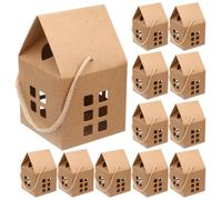 Didiseaon Candy Boxes Simple and Convenient Design and Made of Paper with Handle House Shaped 24pcs for Party Favour Wrapping Festive Decoration for Small