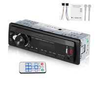 Didiseaon Car Radio Receiver 12v Universal Wireless Car Stereo Mp3 Player with Remote Control Vintage Truck Audio Receiver Compatible with Sd Card and Usb for In-car Entertainment