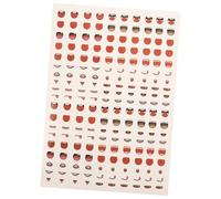 Didiseaon Cartoon Animation Mouth Stickers Self-Adhesive Paper Craft Decals for DIY Doll Faces and Shapes Mouth Stickers for Clay Figurines Creative Crafting Supplies