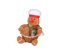 Didiseaon Cartoon Christmas Candy Storage Basket Bamboo Xmas Decor Box for Sweets Decorations Joyful Atmosphere