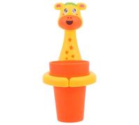 Didiseaon Cartoon Giraffe Toothbrush Holder Wall-Mounted Toothbrush Cup Storage Rack No Drilling Cute Yellow Bathroom Cup for