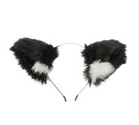 Didiseaon Cat Ear Hairband Plush Kitten Cosplay Costume Accessory for White Festival Party Headwear