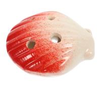 Didiseaon Ceramic 6-hole C Key Cartoon Shell Ocarina for Children Beginners, Portable Red Ceramic Practice Wind Instrument Suitable for Boys and Girls Music Learning