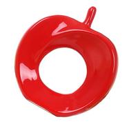 Didiseaon Ceramic Apple Figurine Ornament Handmade Desktop Decoration for Home Office Study with Artistic Craftsmanship Red Ceramic Statue