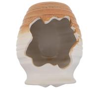 Didiseaon Ceramic Aquarium Accessories Set - Medium White Circulating Waterfall Jar with Filter Media for Indoor Courtyard Fountain Decor and Ecological Fish Tank Aeration