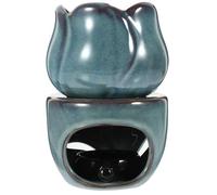 Didiseaon Ceramic Aroma Stove Tabletop Ornament in Green, Incense Burner Aromatherapy Burner for Living Room and Study, Aids Sleep and Meditation, Elegant Home Decoration