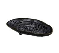 Didiseaon Ceramic Butterfly Feeder and Bee Feeding Water Dish 8.25-inch Obsidian Shell Glazed Outdoor Garden Decor Natural Puddler for Butterfly and Bee Outdoors