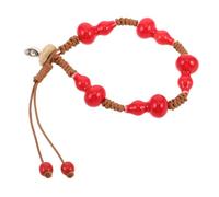 Didiseaon Ceramic Gourd Beads Bracelet for Women Men Handcrafted Lucky Wu Lou Fortune String Braided Rope Accessory Feng Shui Wealth Amulet Versatile Gift for Luck and Prosperity
