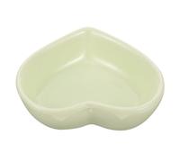 Didiseaon Ceramic Heart-shaped Hamster Bowl Small Pet Food Dish for Rabbits and Chinchillas Cute Green Animal Saucer Easy to Clean with Stable Anti-tip Design Suitable for Daily Feeding and