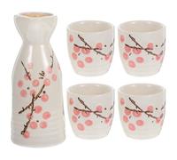 Didiseaon Ceramic Japanese Sake Kettle and Cups Set Suitable for Hotels and Tea Houses Multipurpose Wine Dispenser