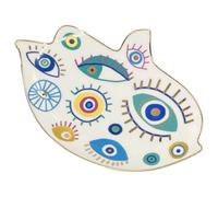 Didiseaon Ceramic Jewelry Plate Trinket Tray with Delicate Bird Design for Organizing Rings and Bracelets, Fine Texture and Comfortable to Touch, for Valentine's Day Or Christmas Decoration