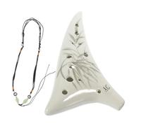 Didiseaon Ceramic Ocarina Easy to Carry Random Style 12 Hole Portable Classical Alto Ocarina with Protective Bag and Rope Fresh Unique Design for Instrument Beginners