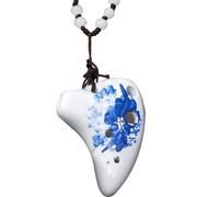 Didiseaon Ceramic Ocarina Necklace Musical Instrument Small Beginner Boys and Girls Ocarina for Playing Music As Necklace