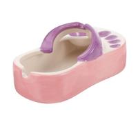 Didiseaon Ceramic Slipper Ashtray Decorative Ash Tray for inside Use Slipper Shaped Ashtray for Home Office
