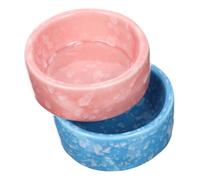 Didiseaon Ceramic Small Pet Feeder Bowl Set 2pcs Anti-spill Food and Water Dish for Hamster Guinea Pig Rat Hedgehog Cage Feeding