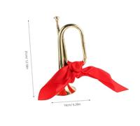 Didiseaon Charge Trumpet Bugle Brass Instrument for Music Bands Student Marching Bugle Call Trumpet for Beginners Practice and Performance Replacement Mouthpiece Accessory