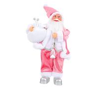 Didiseaon Charming Pink Santa Claus Decoration Santa Clause Doll for Christmas Vivid Indoor Christmas Decor Festive Santa Claus Toy Desktop Adornment