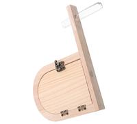 Didiseaon Childproof Fairy Door Outlet Cover Plate with Hydroponic Vase Rustic Wood Socket Protector for Pets Decorative Farmhouse Style Electrical Socket Guard Fits Standard Outlets Natural