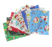 Didiseaon Christmas Cotton Fabric: Patchwork Cloth Fabric Cloth Patchwork Kitchen Counter Storage Dining Table Service Workshop Bench Layout Craft Project Setup, 10 PCS