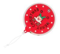 Didiseaon Christmas Countdown Calendar Pendant Hanging Xmas Countdown Calendar, 24 Day Wooden Reusable Red Festive Ornament for Hotels, Christmas Decor