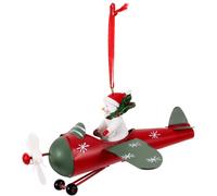 Didiseaon Christmas Santa Claus Ornaments Snowman on Airplane Ornament Xmas Santa Flying a Plane Hanging Pendant Xmas Tree Aircraft Hanging Pendant Holiday Party Favor (Random Style)