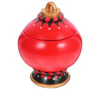Didiseaon Christmas Snack Bowl with Lid for Christmas Season Resin Red | Lidded Storage for Desserts and Ice Cream, Festive Modern Style, Gift Giving and Family Use