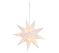 Didiseaon Christmas Star Pendant Paper Lampshade Nine Pointed Origami Lantern with LED String Light Hollow Star Hanging Decoration for Xmas Wedding Birthday Party and Home Festive Decor