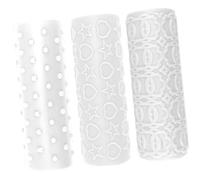 Didiseaon Clay Texture Rollers Easy to Make Crafts for Polymer Clay 3pcs with Delicate Patterns and Rounded Edges Material for Handmade Decorative Needs