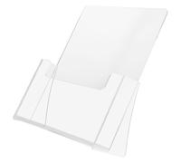 Didiseaon Clear Acrylic Brochure Holder for Tabletop Transparent Literature Stand for Home Office Desk Compact Space-Saving Display for Magazines Documents and Brochures with Sleek Modern