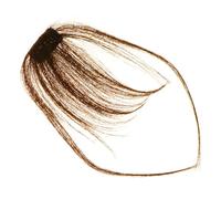 Didiseaon Clip-In Air Fringe Hairpiece with Temples, Natural Light Brown Front Bangs Extension for Women, Lightweight Hair Bangs Accessory Suitable for Daily and Party Wear
