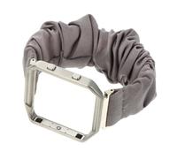 Didiseaon Cloth Watch Strap with Silver Metal Frame Compatible with Fitbit Blaze Replacement Band Comfortable Stylish Wristband for Work Travel Party Gift