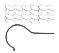 Didiseaon Clothes Hanger Hooks Universal Compatibility and Damage Resistance 50pcs Heavy Duty Made of Iron, Long Round Flat Shape, Suitable for Hanging Pants and Coats in Home Wardrobes